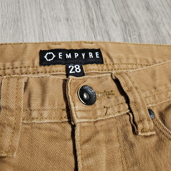 Empyre Verge Men's 28w Tan Distressed Khakis - Picture 3 of 15